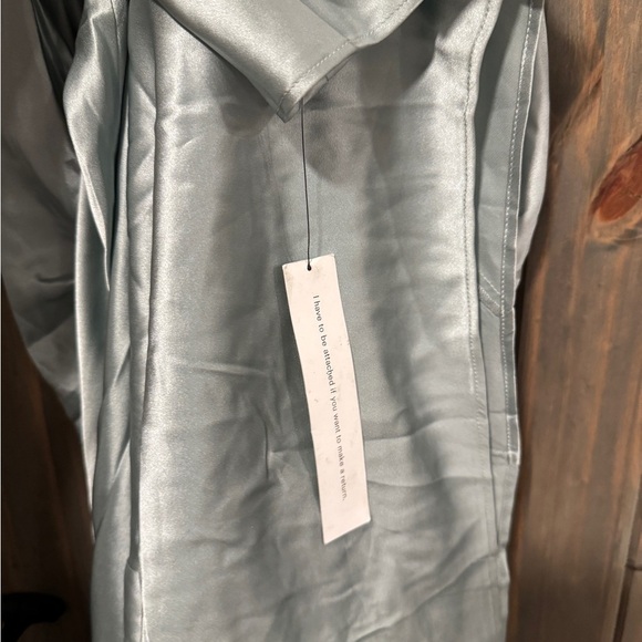 REFORMATION NWT Anaiis Silk Dress in Aquamarine 12 - Picture 8 of 10